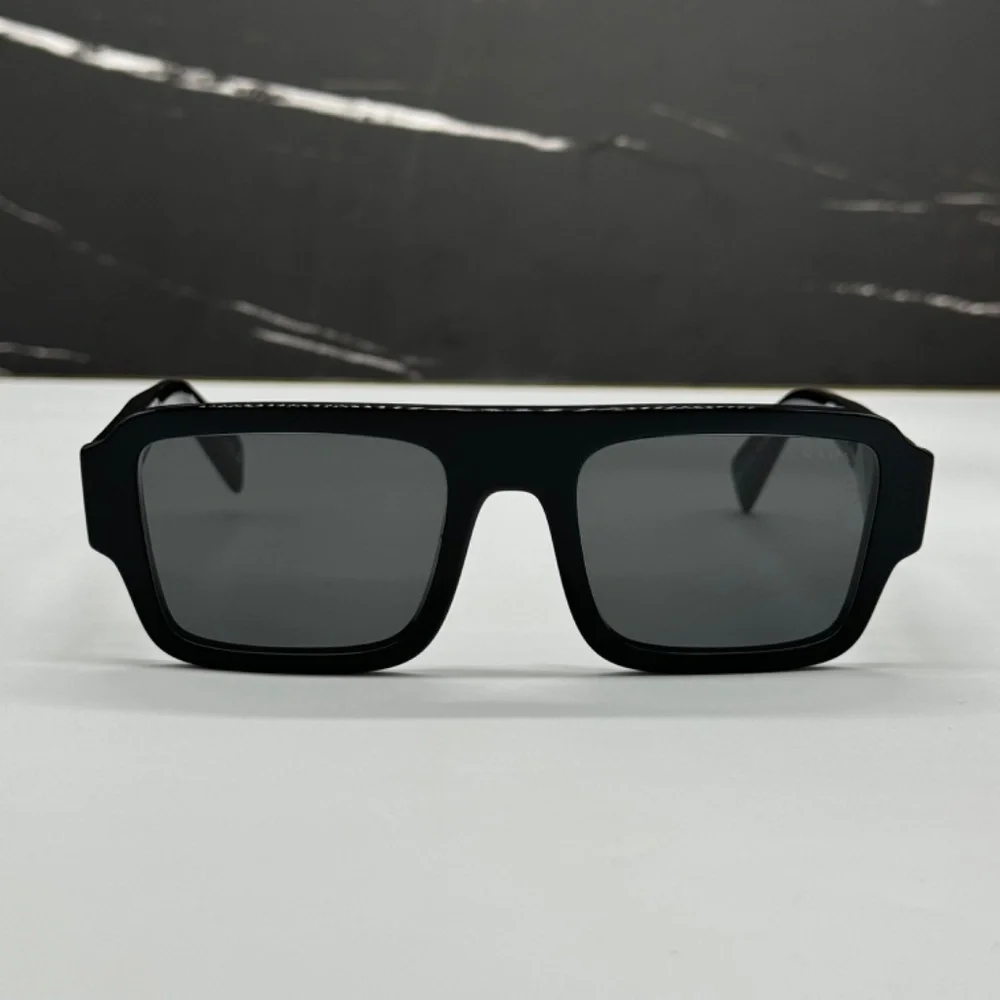 NEW PR A05S 16K08Z PRADA BLACK GREY SQUARE SPR A05 16K08Z UNISEX SUNGLASSES